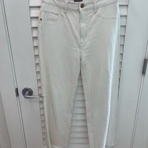 DL1961 Cream Ankle Cropped Jeans